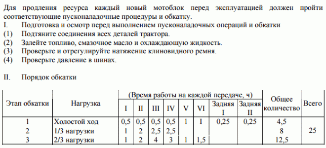 Как правильно обкатать мотоблок